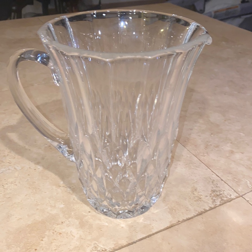 Val St Lambert Crystal Cut Glass Serving Pitcher